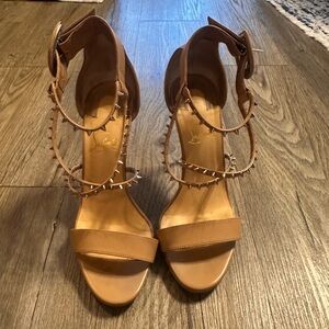 Christian Louboutin

Choca Lux
120 mm Platform sandals - Leather - Blush -